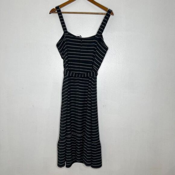 Banana Republic Pin Stripe Black White Sleeveless Striped Dress Size 10 NEW - Picture 8 of 10